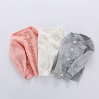 Load image into Gallery viewer, Baby Girls Solid Color Crochet Cardigan Wholesale 22081744
