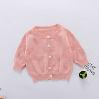Load image into Gallery viewer, Baby Girls Solid Color Crochet Cardigan Wholesale 22081744
