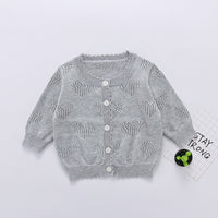 Load image into Gallery viewer, Baby Girls Solid Color Crochet Cardigan Wholesale 22081744
