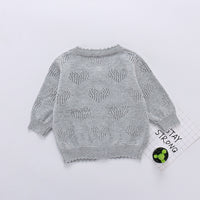 Load image into Gallery viewer, Baby Girls Solid Color Crochet Cardigan Wholesale 22081744
