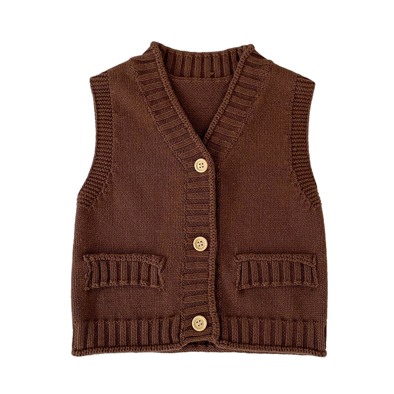 Baby Kid Unisex Solid Color Vests Waistcoats Wholesale 220817446