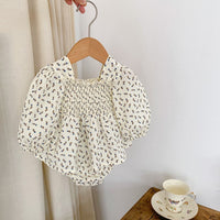Load image into Gallery viewer, Baby Girls Flower Print Rompers Wholesale 220817447
