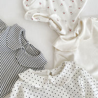 Load image into Gallery viewer, Baby Unisex Striped Flower Polka dots Print Rompers Wholesale 220817448

