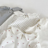 Load image into Gallery viewer, Baby Unisex Striped Flower Polka dots Print Rompers Wholesale 220817448
