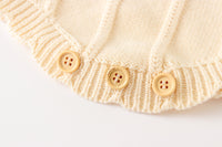 Load image into Gallery viewer, Baby Kid Unisex Solid Color Flower Crochet Cardigan Rompers Wholesale 220817451
