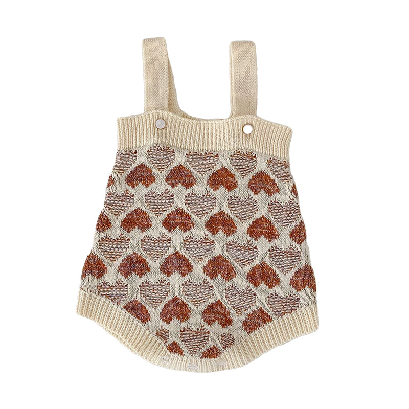 Baby Kid Unisex Love heart Crochet Cardigan Rompers Wholesale 220817458