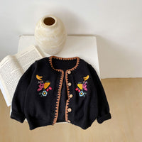 Load image into Gallery viewer, Baby Kid Unisex Flower Fruit Crochet Embroidered Cardigan Wholesale 220817460
