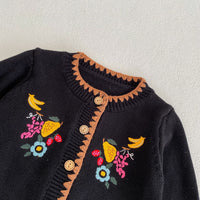 Load image into Gallery viewer, Baby Kid Unisex Flower Fruit Crochet Embroidered Cardigan Wholesale 220817460
