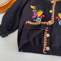 Load image into Gallery viewer, Baby Kid Unisex Flower Fruit Crochet Embroidered Cardigan Wholesale 220817460
