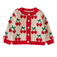 Load image into Gallery viewer, Baby Kid Girls Fruit Crochet Cardigan Rompers Wholesale 220817465
