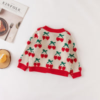 Load image into Gallery viewer, Baby Kid Girls Fruit Crochet Cardigan Rompers Wholesale 220817465
