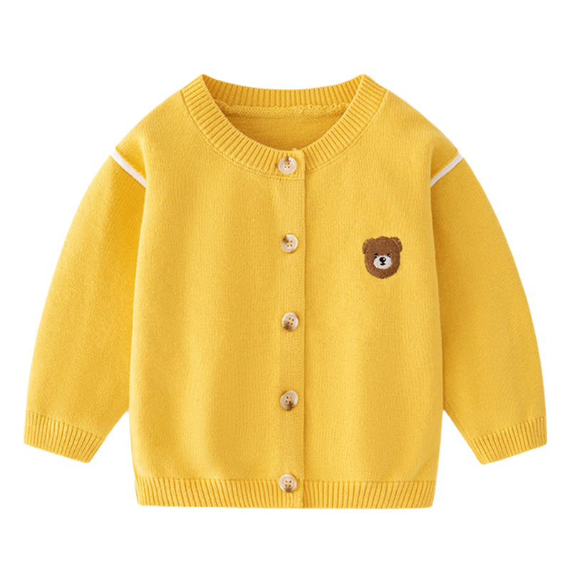 Baby Kid Unisex Solid Color Animals Crochet Cardigan Wholesale 220817466