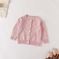 Load image into Gallery viewer, Baby Kid Girls Solid Color Crochet Cardigan Wholesale 220817468
