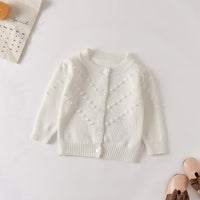 Load image into Gallery viewer, Baby Kid Girls Solid Color Crochet Cardigan Wholesale 220817468
