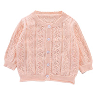 Load image into Gallery viewer, Baby Girls Solid Color Crochet Cardigan Wholesale 22081747
