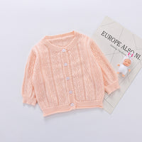 Load image into Gallery viewer, Baby Girls Solid Color Crochet Cardigan Wholesale 22081747
