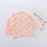 Load image into Gallery viewer, Baby Girls Solid Color Crochet Cardigan Wholesale 22081747
