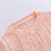 Load image into Gallery viewer, Baby Girls Solid Color Crochet Cardigan Wholesale 22081747
