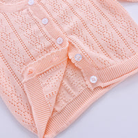 Load image into Gallery viewer, Baby Girls Solid Color Crochet Cardigan Wholesale 22081747
