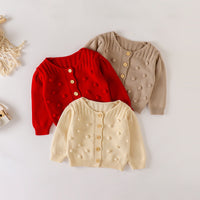 Load image into Gallery viewer, Baby Kid Girls Solid Color Crochet Jackets Outwears Wholesale 220817471
