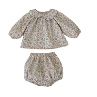 Load image into Gallery viewer, 2 Pieces Set Baby Kid Girls Flower Print Tops And Shorts Wholesale 220817473
