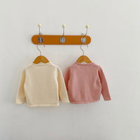 Load image into Gallery viewer, Baby Kid Girls Solid Color Crochet Cardigan Wholesale 220817479
