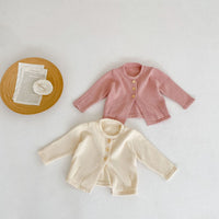Load image into Gallery viewer, Baby Kid Girls Solid Color Crochet Cardigan Wholesale 220817479
