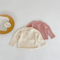 Load image into Gallery viewer, Baby Kid Girls Solid Color Crochet Cardigan Wholesale 220817479
