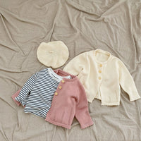 Load image into Gallery viewer, Baby Kid Girls Solid Color Crochet Cardigan Wholesale 220817479
