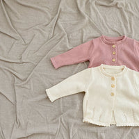 Load image into Gallery viewer, Baby Kid Girls Solid Color Crochet Cardigan Wholesale 220817479
