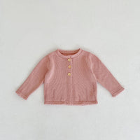 Load image into Gallery viewer, Baby Kid Girls Solid Color Crochet Cardigan Wholesale 220817479
