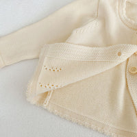 Load image into Gallery viewer, Baby Kid Girls Solid Color Crochet Cardigan Wholesale 220817479
