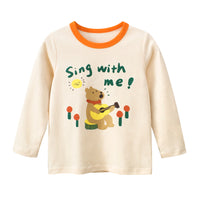 Load image into Gallery viewer, Baby Kid Girls Letters Cartoon Print Tops Wholesale 220817490
