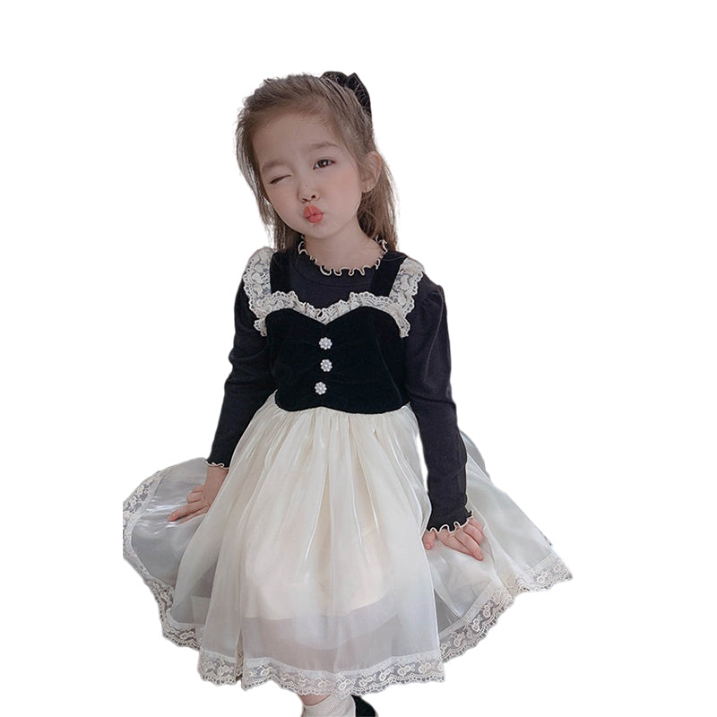 Baby Kid Girls Solid Color Tops And Color-blocking Dresses Wholesale 220817491