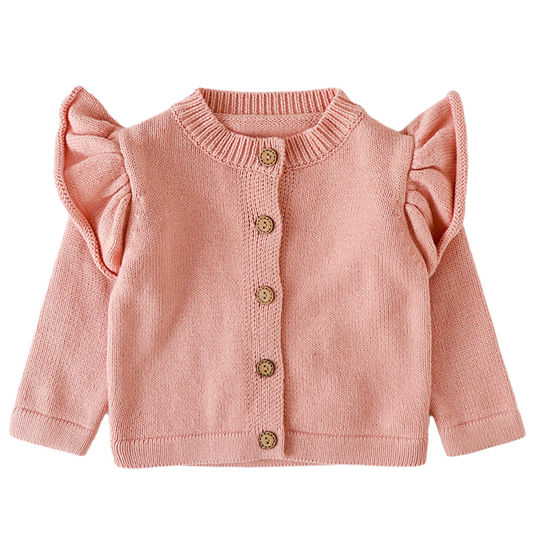 Baby Kid Girls Solid Color Crochet Cardigan Wholesale 220817493