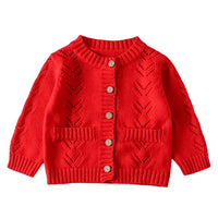 Load image into Gallery viewer, Baby Kid Unisex Solid Color Crochet Cardigan Wholesale 220817495
