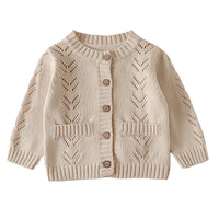 Load image into Gallery viewer, Baby Kid Unisex Solid Color Crochet Cardigan Wholesale 220817495
