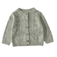 Load image into Gallery viewer, Baby Kid Unisex Solid Color Crochet Cardigan Wholesale 220817495

