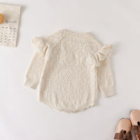 Load image into Gallery viewer, Baby Kid Girls Solid Color Crochet Rompers Wholesale 220817496
