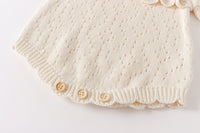 Load image into Gallery viewer, Baby Kid Girls Solid Color Crochet Rompers Wholesale 220817496
