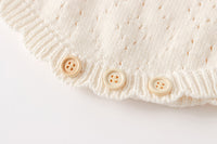 Load image into Gallery viewer, Baby Kid Girls Solid Color Crochet Rompers Wholesale 220817496
