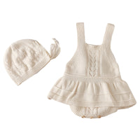 Load image into Gallery viewer, Baby Kid Girls Solid Color Crochet Rompers Wholesale 220817497
