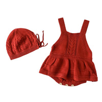 Load image into Gallery viewer, Baby Kid Girls Solid Color Crochet Rompers Wholesale 220817497
