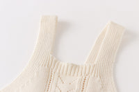 Load image into Gallery viewer, Baby Kid Girls Solid Color Crochet Rompers Wholesale 220817497
