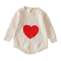 Load image into Gallery viewer, Baby Kid Girls Love heart Crochet Rompers Wholesale 220817498
