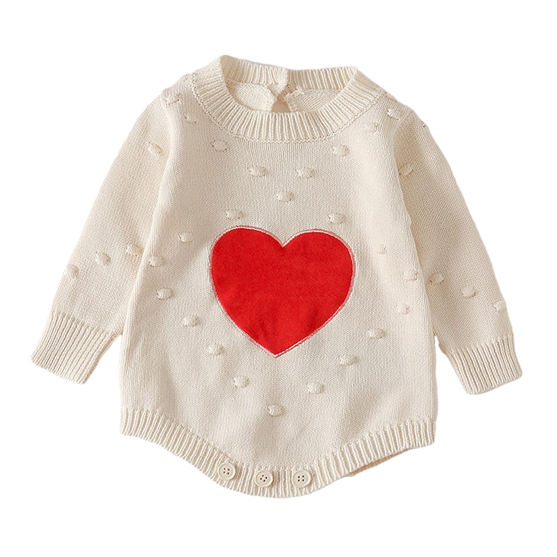 Baby Kid Girls Love heart Crochet Rompers Wholesale 220817498