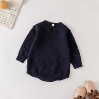 Load image into Gallery viewer, Baby Kid Girls Love heart Crochet Rompers Wholesale 220817498
