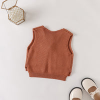 Load image into Gallery viewer, Baby Girls Solid Color Crochet Vests Waistcoats Wholesale 220817515
