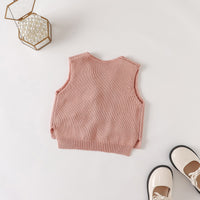 Load image into Gallery viewer, Baby Girls Solid Color Crochet Vests Waistcoats Wholesale 220817515
