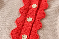 Load image into Gallery viewer, Baby Girls Color-blocking Crochet Cardigan Wholesale 220817516
